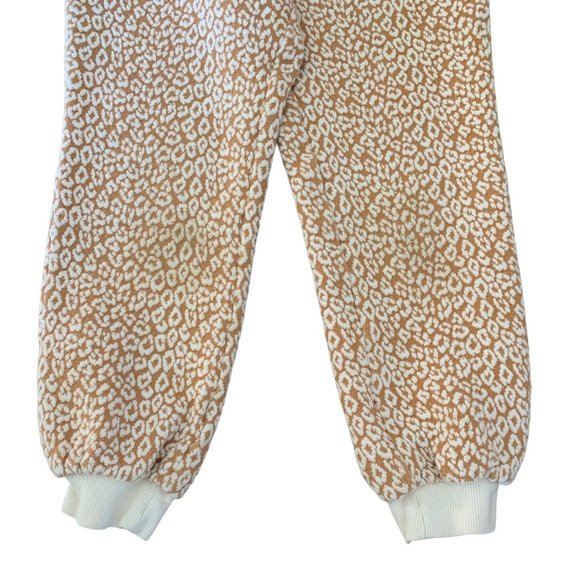 JANIE AND JACK Brown + White Animal Print Jacquard Girl's Jogger Pants Size 8 - Picture 6 of 8
